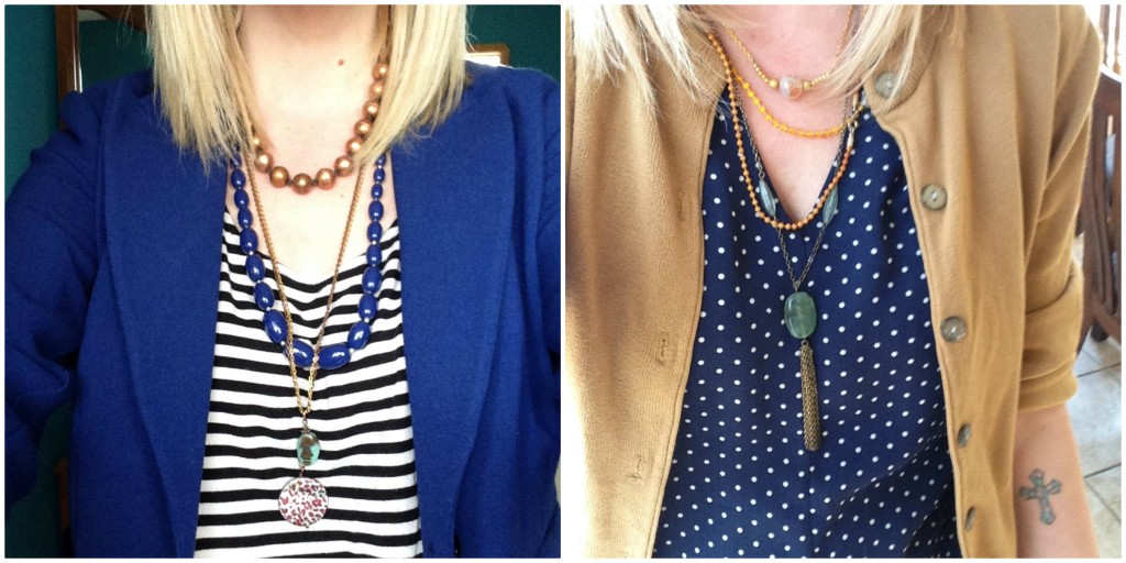 Love the look of layered necklaces!  Maybe it will be layered necklace month!!
