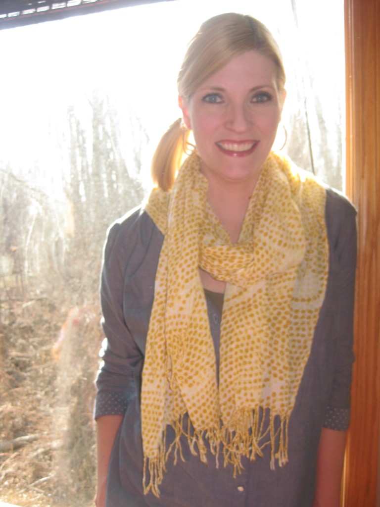 This is my spring version of a mustard scarf therefore it looks good with everything.