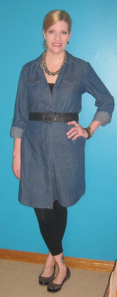 I just can't quit you, Chambray Shirt Dress.