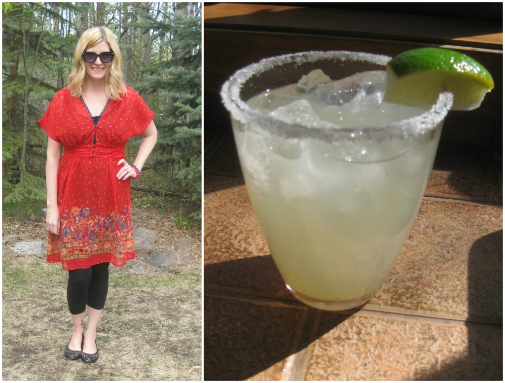 The makings of this margarita cost more than the makings of this thrifted outfit!!!
