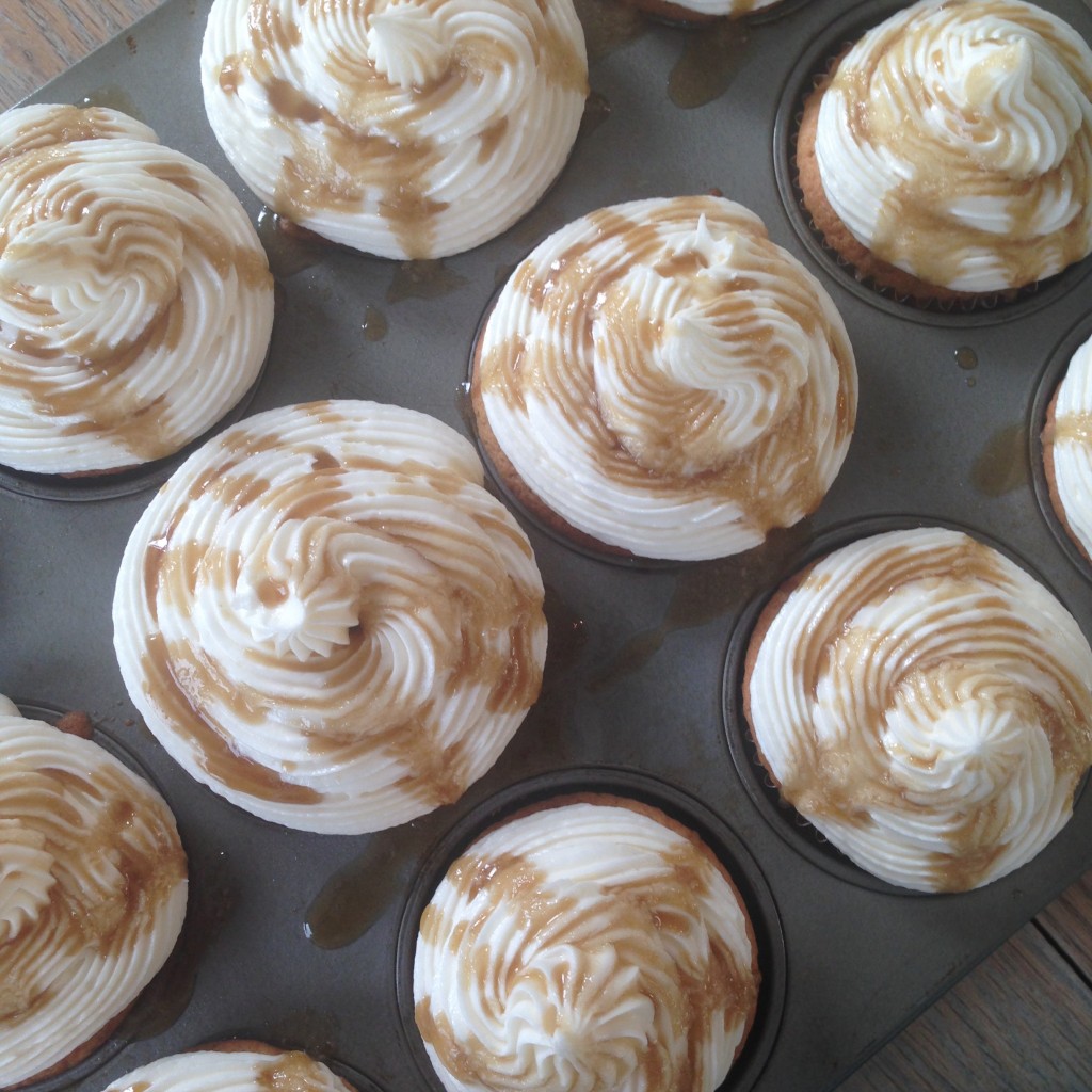 Honey whiskey cupcakes brought by Kim!