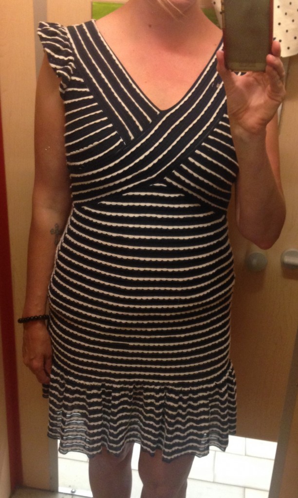 This dress had an amazingly flattering fit but was so dang short.  Sigh.