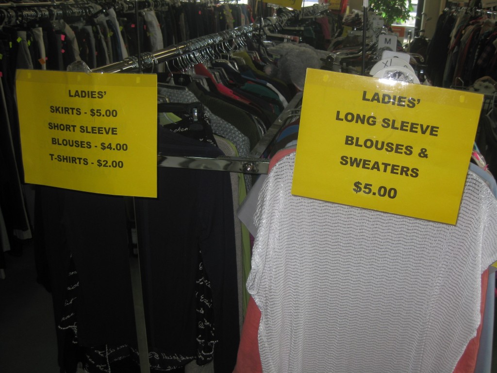 Good prices, fair selection of clothing...