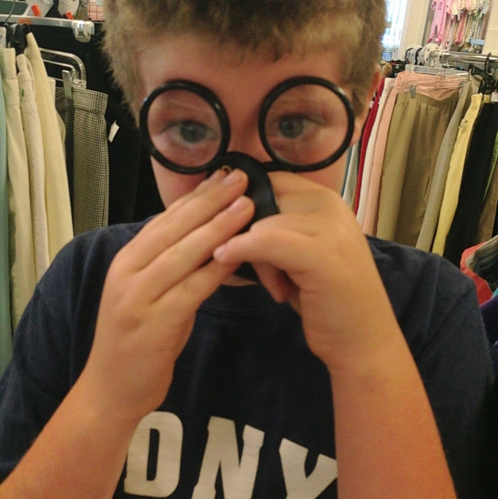 When you're a 7yo boy, 25 cent magnifying glasses are a thrift score.