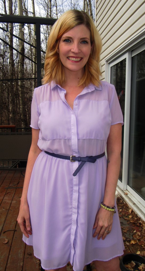 The sheer panels are surprisingly easy to wear and make this an "elevated" shirt dress!