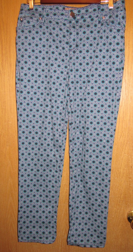 I can't resist an ankle crop printed pant, especially for $6.40!