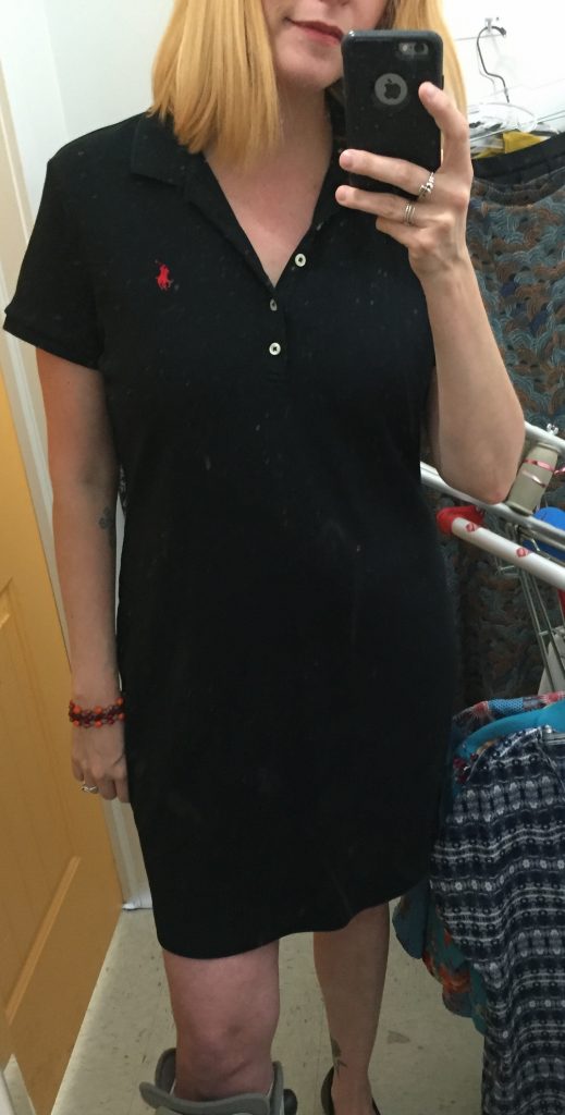 Couldn't resist trying on this black t-shirt dress - took me right back to when I lived in Montreal in 1995 and wore a black t-shirt dress non-stop.