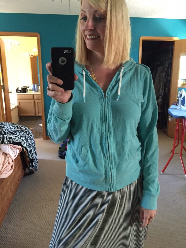 I tried this hoodie on in the aisles and with it, doubled my hoodie collection. I couldn't resist the flattering colour and have I mentioned I'll be doing a lot of camping this summer? 