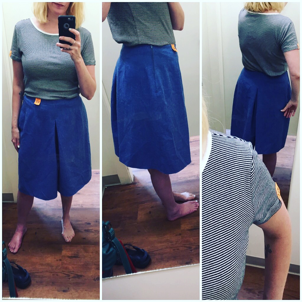 Vintage culottes that had potential but also had a pleat right in the crotch area.  No one wants a vagina-pleat.