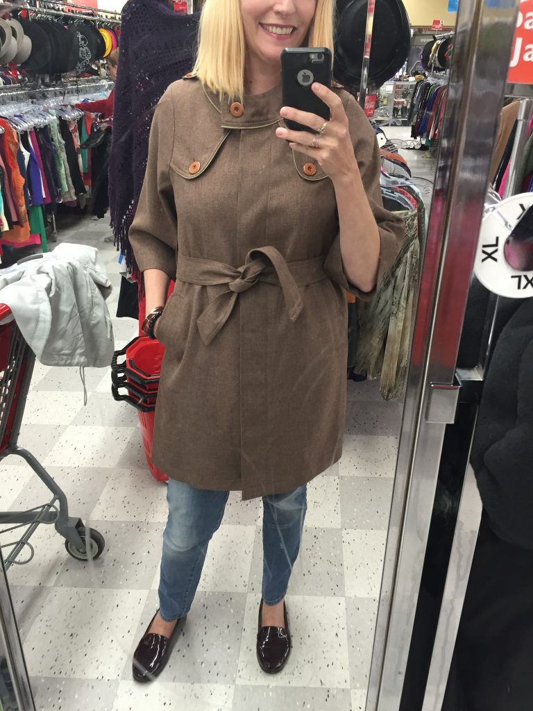 My taste in coats is also all over the place but as soon as I put this on, I knew it would join my collection!  Supermarket brand, perfect condition, unique and with a vintage vibe is $9.10 well spent!
