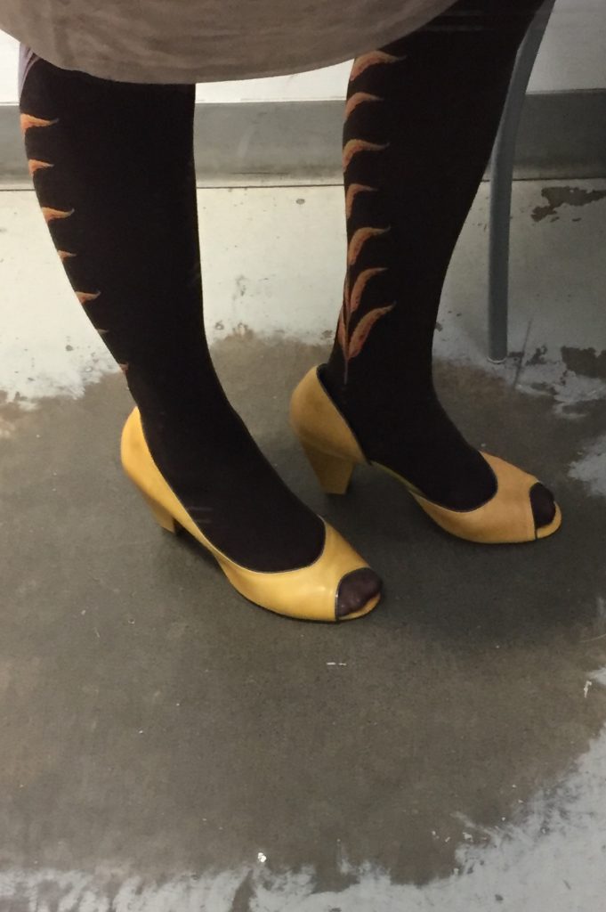 Demonstrating my extremely mature decision-making, I left these mustard Miz Mooz behind because they were $16 and slightly too big.  It hurt me to do it, but my new Ferragamo's consoled me.